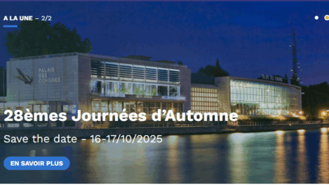 Save The Date Journées D'automne 2025