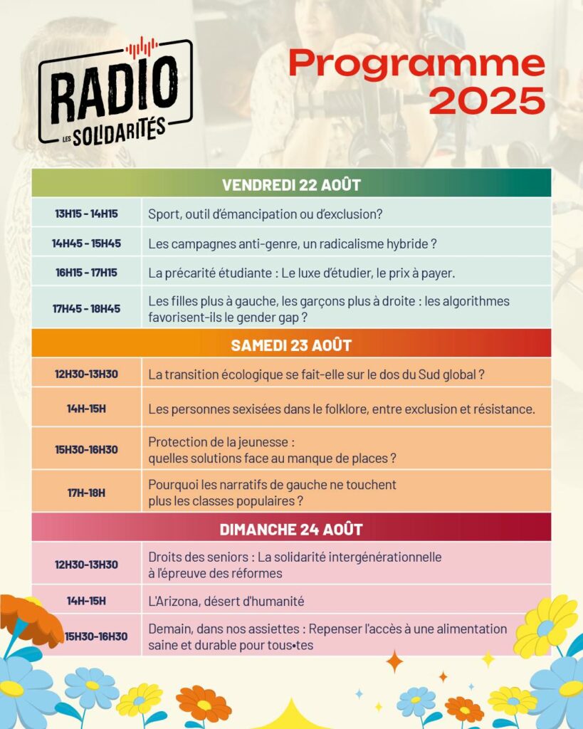 Programme Radio Solidarités 2025