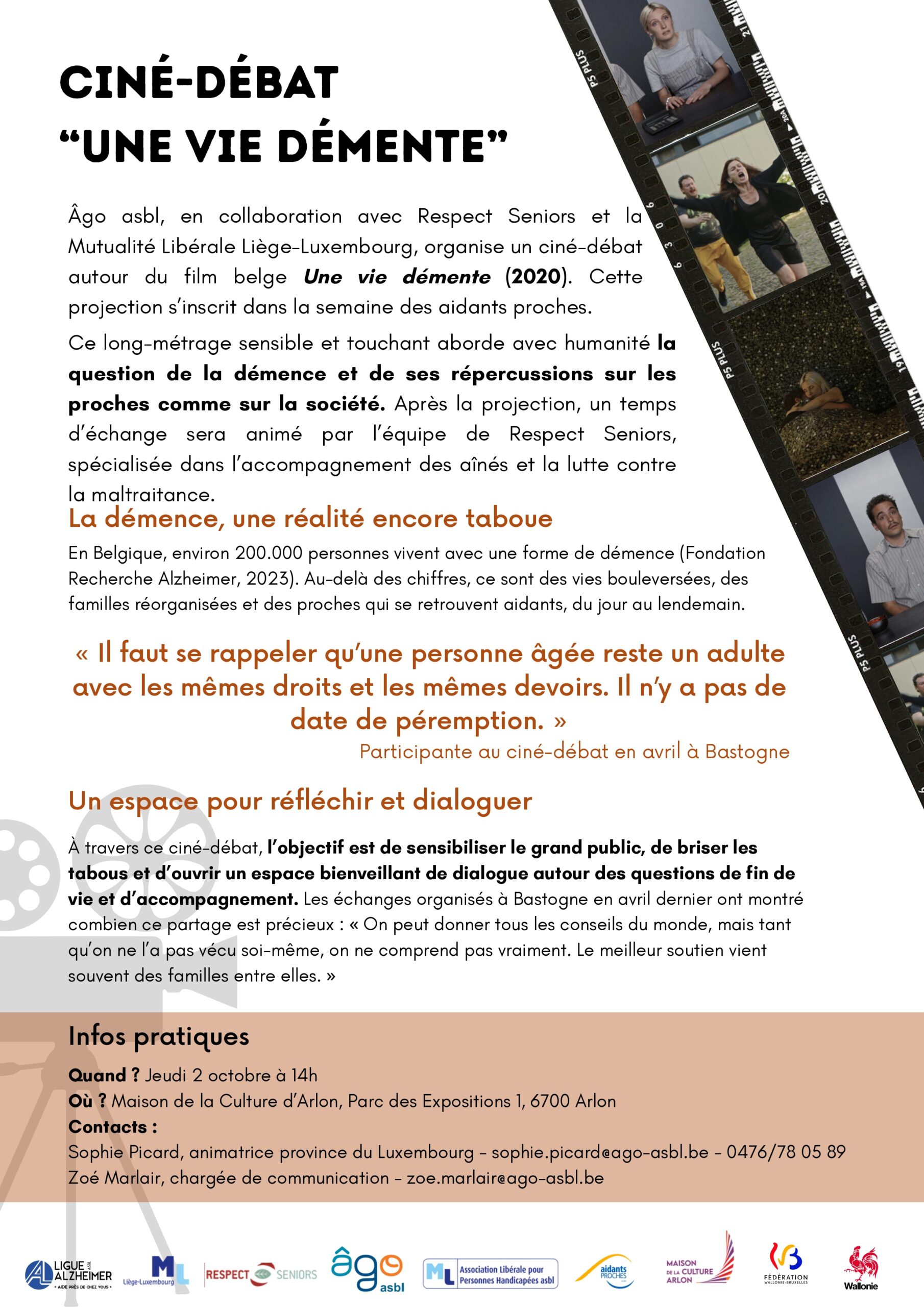 02 10 Ciné Débat « Une Vie Démente » Description Ciné Débat Une Vie Démente à Arlon Page 0001