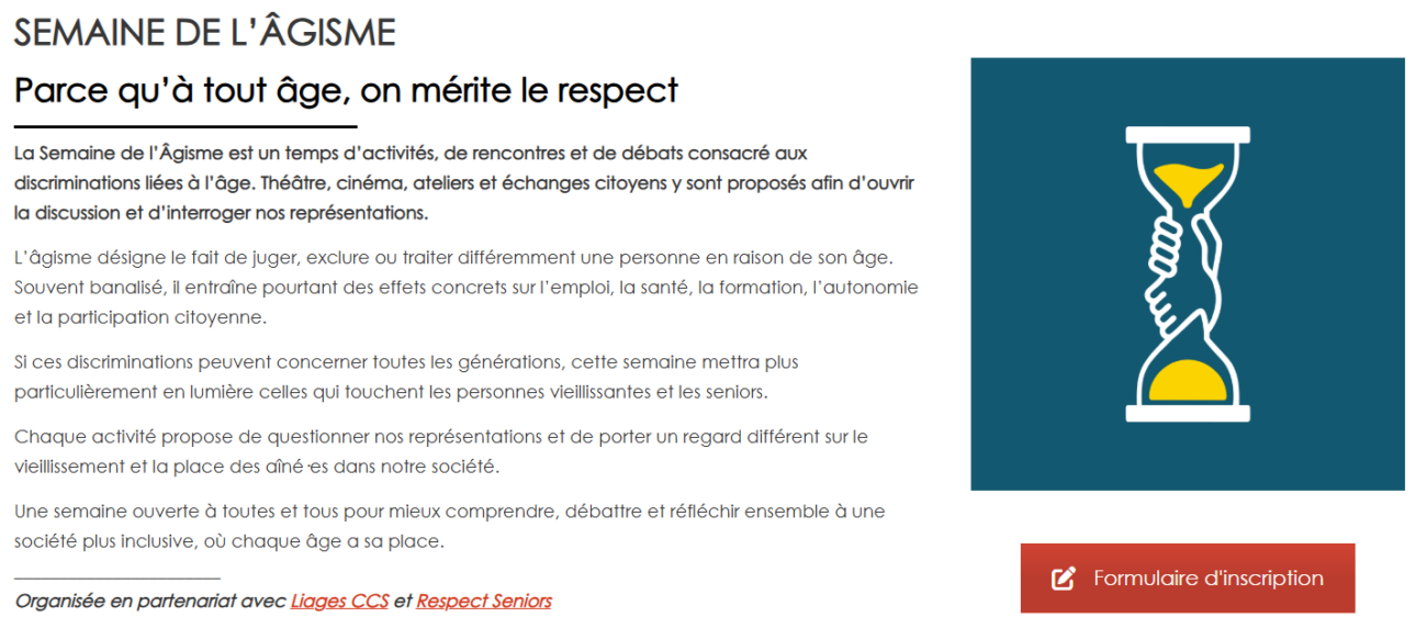 Semaine de l'agisme 2026